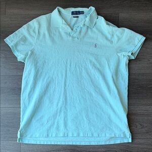 Polo by Ralph Lauren Men's Aqua Turquoise Shirt custom slim fit XXL